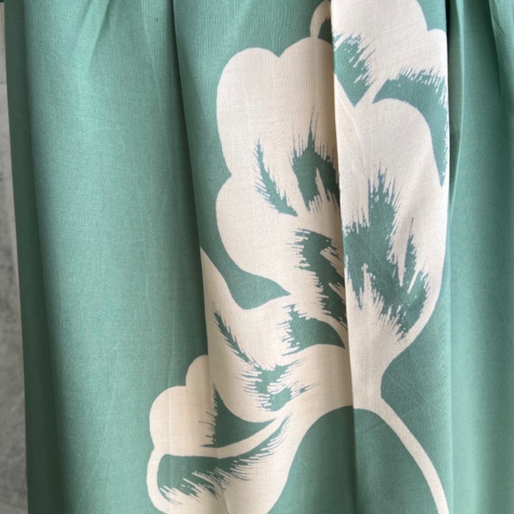 0023/ Mint Color Tie on Shoulder Dress - Picture 5 of 6